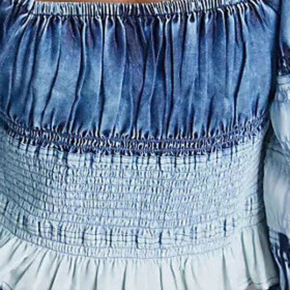 Pilcro Smocked Chambray Blouse - Picture 5 of 6